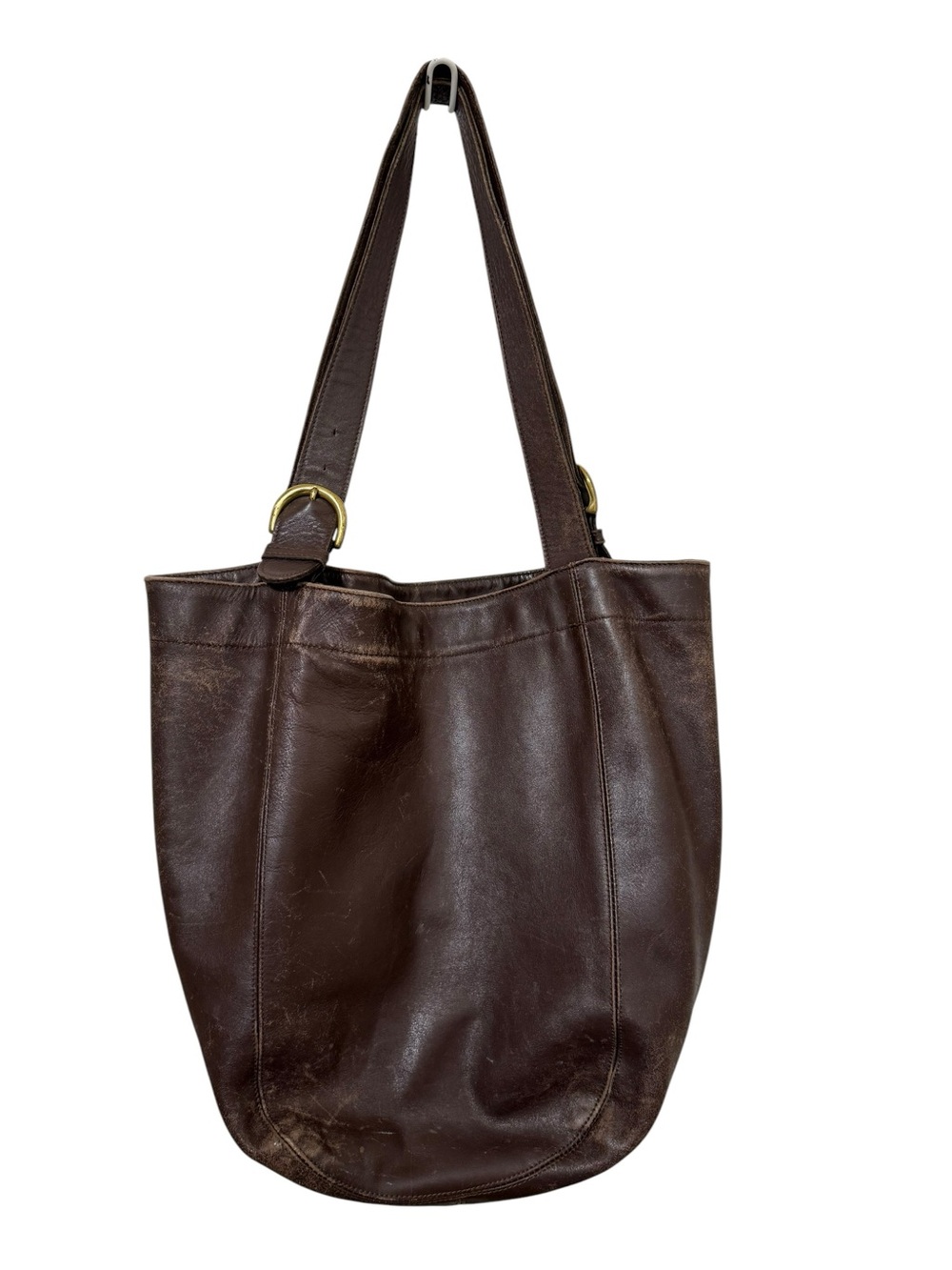 Coach vintage brown leather duffle N5E-4082 purse bag